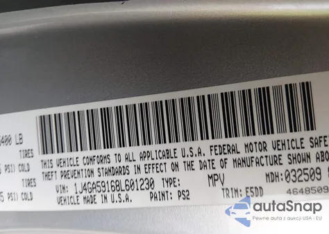 2008 Jeep Wrangler Unlimited Sahara from USA, damaged, VIN 1J4GA59168L601230